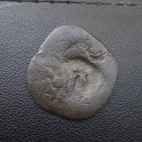 #o221# Spanish Countermarked 4 maravedis coin of Philip IV, 1636/1655 AD