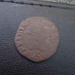 #p016# French copper double tournois coin of Henry III from 1579-1580 AD