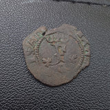 #p085# Spanish copper blanca coin of Ferdinand V from 1474-1504 AD