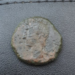 #N100# Roman provincial bronze coin of Tiberius from 14-37 AD (Spain)