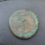 #p105# Rare Roman Ae As coin of Claudius I from 42-43 AD (Countermark)