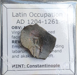 #i414# Byzantine Trachy coin from Latin Occupation of Constantinople 1204-1261
