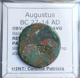 #o967# Roman provincial bronze coin of Augustus from BC 27-14 AD (Countermark)