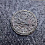 #N850# Spanish Medieval 2 maravedis coin of Philip III from 1619 AD