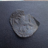 #p149# Spanish Medieval 2 maravedis coin of Philip II from 1580-1591 AD