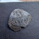 #p149# Spanish Medieval 2 maravedis coin of Philip II from 1580-1591 AD
