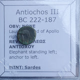 #P212# Greek bronze coin from Seleucid King Antiochus III, 222-187 BC