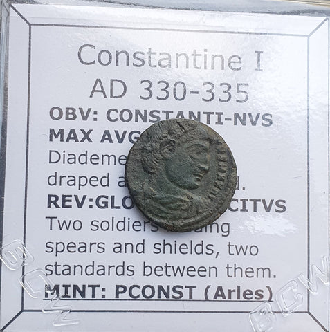#o862# Roman Bronze coin issued by Constantine I from 330-335 AD