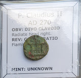 #o772# Roman posthumous Antoninianus coin of Claudius II from 270 AD