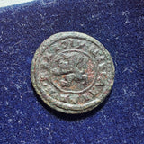 #N850# Spanish Medieval 2 maravedis coin of Philip III from 1619 AD