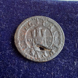 #P206# Spanish Medieval 2 maravedis coin of Philip III from 1603 AD