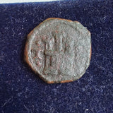 #P150# Spanish Medieval 2 maravedis coin of Philip III from 1600-1620 AD