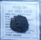 #P270# Spanish Medieval 8 maravedis coin of Philip IV from 1621-1626 AD