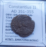 #P235# Roman Bronze coin issued by Constantius II from 351-355 AD