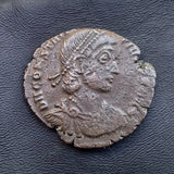 #P235# Roman Bronze coin issued by Constantius II from 351-355 AD