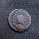 #P250# Roman Bronze coin issued by Arcadius from 388-395 AD