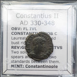 #o836# Roman Bronze coin issued by Constantius II from 330-348 AD
