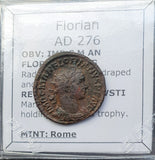 #o142# Roman Antoninianus coin of Florian from 276 AD
