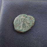 #p311# Scarce Roman Bronze coin issued by Theodosius II from 423-425 AD