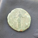 #p303# Roman bronze Sestertius coin of Faustina II from 161-176 AD