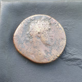 #p301# Roman bronze Sestertius coin of Antoninus Pius from 144 AD