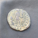 #p291# Rare Roman Bronze coin issued by Magnus Maximus from 383-388 AD