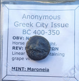 #h576# Anonymous Greek City Issue Bronze Coin of Maroneia from 400-350 BC