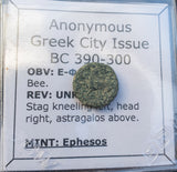 #g061# Anonymous bronze Greek city issue coin from Ephesos from 390-300 BC