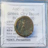 #P325# Anonymous Greek City Issue Bronze Coin of  Pergamon from 150-100 BC