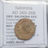 #p375# Roman Silver Antoninianus coin of Salonina from 260-268 AD