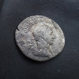 #p370# Roman silver denarius coin of Trajan from 114-117 AD