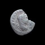 #p348# Roman silver denarius coin of Elagabalus from 220-221 AD
