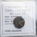 #P199# Celtic French coin from the Senones tribe from 100-50 BC