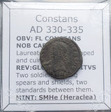 #P392# Roman Bronze coin issued by Constans from 330-335 AD