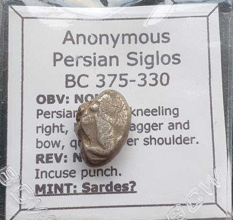 #e505# Silver Persian Siglos coin from 375-330 BC (Artaxerxes II to Darius III)