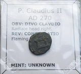 #o774# Roman posthumous Antoninianus coin of Claudius II from 270 AD