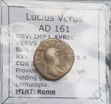 #k330# Roman silver denarius coin of Lucius Verus from 161 AD