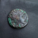 #g198# Rare Greek Seleucid bronze coin of King Demetrios II, minted between 146-139 BC