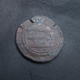 #o703# Anonymous copper Umayyad Fals coin from Wasit, Iraq 696-750 AD