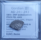 #p358# Roman silver Antoninianus coin of Gordian III from 241-243 AD