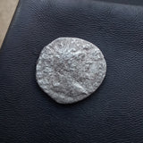 #p382# Roman silver denarius coin of Septimius Severus 197-198 AD