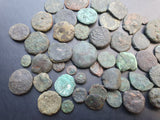 #Lot60A# 46 Uncleaned Greek Bronze coins from 400-1 BC