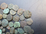 #Lot60A# 46 Uncleaned Greek Bronze coins from 400-1 BC