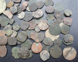 #Lot59A# 90 Uncleaned Islamic Bronze & Copper coins from 661-1850 AD