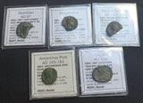 #Lot43A# Ex-dealers lot of 5 Ancient silver/bronze Roman coins from 87-221 AD