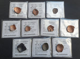 #Lot53A# Lot of 10 Identified Byzantine Trachy coins from 1204-1261 AD (Latin Occupation)