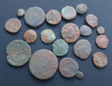 #Lot56A# Lot of 20 Uncleaned Greek Bronze coins from 400-1 BC (Sicily)