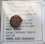 #m622# Rare Byzantine Decanummium coin of Heraclius from 619-620 AD