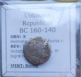 #p456# Unknown Roman Republican silver denarius from 160-140 BC