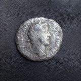 #p554# Roman silver denarius coin of Antoninus Pius from 141 AD